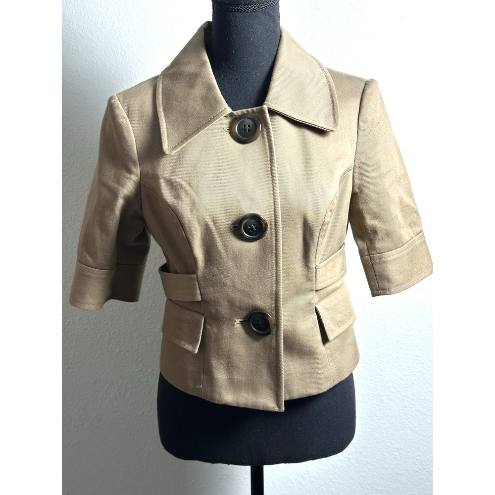 The Limited Top Jacket Brown Short Sleeve Fitted Top Jacket Three Bottom (8)